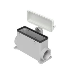 Opbouwhuis+deksel hoog C-Type, 4 nokken, PG21, 104.27