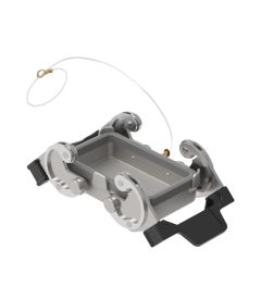 Deksel EMC, 2 beugels, rubber, lus, 57.27