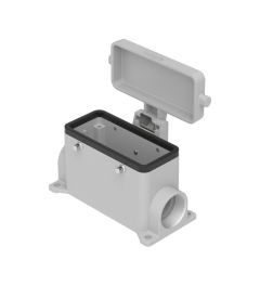 Opbouwhuis+deksel C-Type, 4 nokken, PG21, 77.27