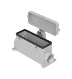 Opbouwhuis+deksel C-Type, 4 nokken, PG21, 104.27