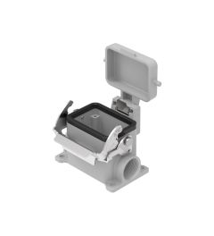 Opbouwhuis+deksel V-Type, 1 beugel, 2xM20, 44.27