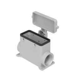 Opbouwhuis+deksel hoog C-Type, 4 nokken, M40, 77.27