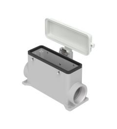 Opbouwhuis+deksel hoog C-Type, 4 nokken, M32, 104.27