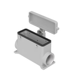 Opbouwhuis+deksel hoog C-Type, 4 nokken, M40, 104.27