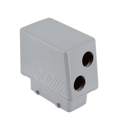 Stekkerhuis haaks BIG, 4 nokken, 2xM25, 77.27