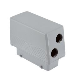 Stekkerhuis haaks BIG, 4 nokken, 2xM25, 104.27