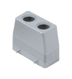 Stekkerhuis recht hoog C-Type, 4 nokken, 2xM20, 57.27