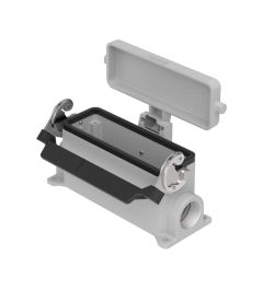 Opbouwhuis+deksel C-Type, 1 beugel, 2xM25, 104.27