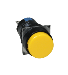 AB6M drukknop 16mm geel