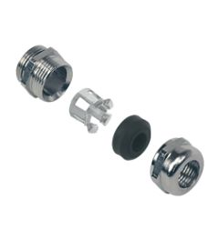 Wartel PG29, vernikkeld messing, klembereik 15-24mm