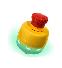 SEU-4/3/2-P86-C noodstop verlicht groen/rood, M12