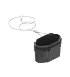 Deksel voor IP68 stekkerhuis, schroefsluiting, lus, 21.21