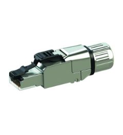 RJ45 connector recht, 8 datacontacten, 6A, trekontlasting