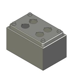 Drukknopkast 90mm 140mm D.85mm 4 gaten M22