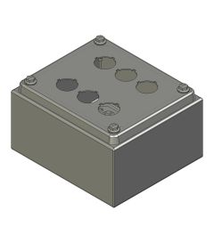 Drukknopkast 130mm 150mm D.85mm 6 gaten M22