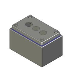 HD Drukknopkast 90mm 140mm D.85mm 3 gaten M22