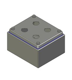 HD Drukknopkast 130mm 150mm D.85mm 4 gaten M22
