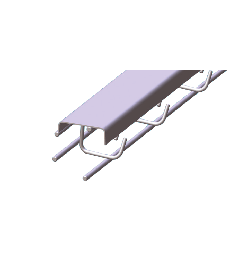 Draadgoot gesloten+deksel RVS AISI304 25x25x3000mm-Ø4mm