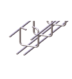 Draadgoot gesloten RVS AISI304 40x40x3000mm-Ø4mm