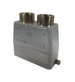 Stekkerhuis recht hoog C-Type, 2 nokken, 2xM25, 77.27