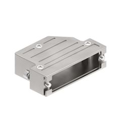 Stekkerhuis haaks voor 25P D-SUB, M3 schroefbev.