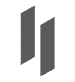 MX set (2st) zijpanelen D.618mm H.1827mm AISI304L