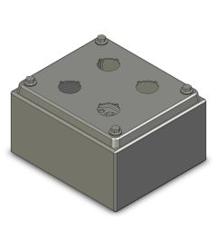 Drukknopkast 130mm 150mm D.85mm 4 gaten M22