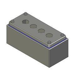 HD Drukknopkast 90mm 200mm D.85mm 4 gaten M22