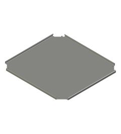 Bodemplaat voor sokkel B.600 mm D.600mmAISI304L