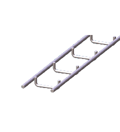 Cable trays compact SS AISI316 8x24x2800mm-Ø3mm