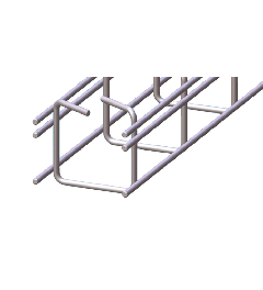 Draadgoot gesloten RVS AISI304 50x50x3000mm-Ø4mm