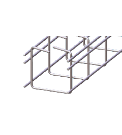 Draadgoot gesloten RVS AISI304 75x75x3000mm-Ø4mm