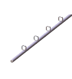 Draadgoot enkelvoudig RVS AISI316 5x5x3000mm-Ø5mm