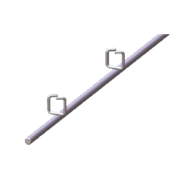 Draadgoot enkelvoudig RVS AISI316 10x10x3000mm-Ø5mm