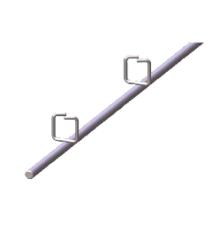 Draadgoot enkelvoudig RVS AISI316 12x12x3000mm-Ø5mm