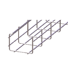 Cable trays C-profile SS AISI304 70x114x3000mm-Ø4mm