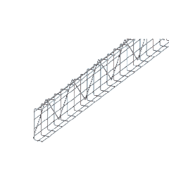 Cable trays horizontal SS AISI304 55x200x3000mm-Ø5mm