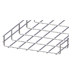 Draadgoot standaard Elektrolyt. verzinkt 55x300x3000mm-Ø5mm