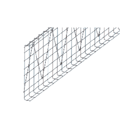 Cable trays horizontal SS AISI304 55x500x3000mm-Ø5mm