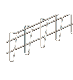 Cable trays for one layer SS AISI304 8x74x3000mm-Ø4mm