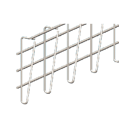 Cable trays for one layer SS AISI304 8x114x3000mm-Ø4mm