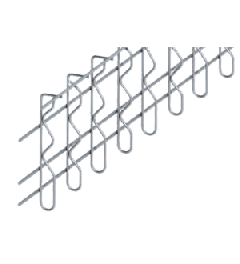 Draadgoot gescheiden RVS AISI304 25x131x2100mm-Ø4mm