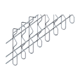 Draadgoot gescheiden RVS AISI304 25x168x2100mm-Ø4mm