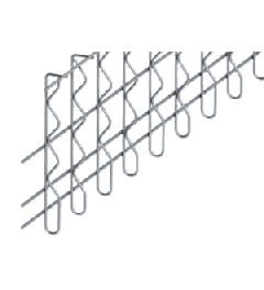 Draadgoot gescheiden RVS AISI304 25x225x2100mm-Ø4mm