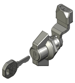 Kwartslag slot W handel en sleutel EK333