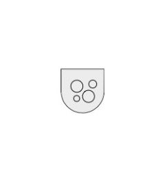 UT-DT4 universele tule, U-vorm, wand 1.0-4.0mm, grijs