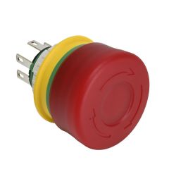 XA1E noodstop compact + led 16mm gemonitord 2NC rood