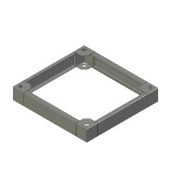 ZX sokkel B.600mm D.600mm H.100mm AISI304L (MX serie)