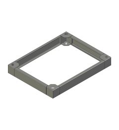 ZX sokkel B.600mm D.800mm H.100mm AISI304L (MX serie)