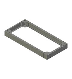 ZX sokkel B.1000mm D.500mm H.100mm AISI304L (MX serie)